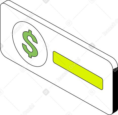 window with dollar account Illustration in PNG, SVG