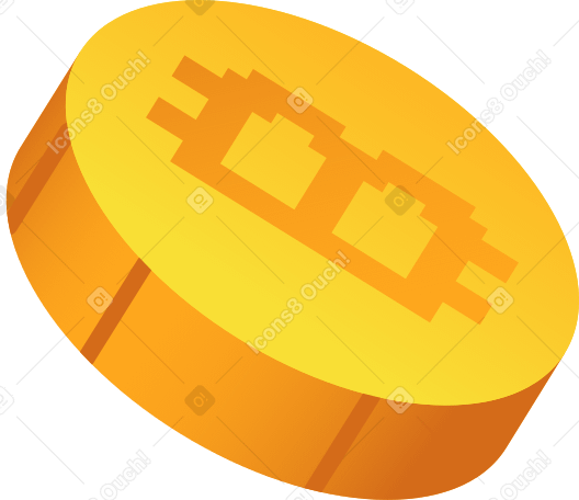 Illustration animée Bitcoins aux formats GIF, Lottie (JSON) et AE