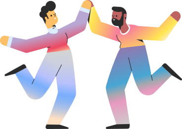 two happy men dancing PNG, SVG