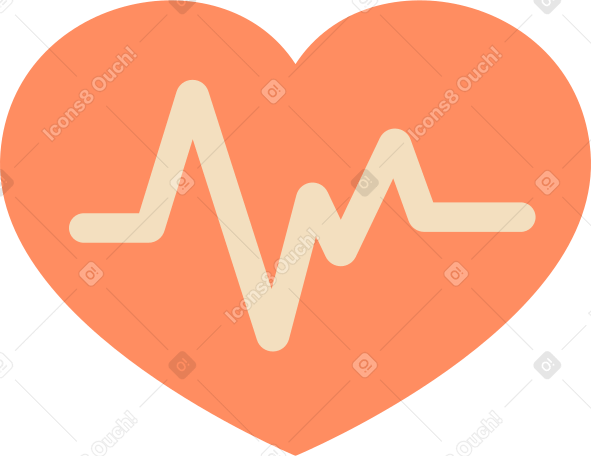 coração com pulso PNG, SVG
