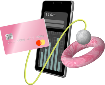 Онлайн-банкинг и цифровой кошелек в PNG, SVG