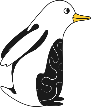 Pinguin mit geschlossenem schnabel PNG, SVG