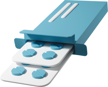 Синяя упаковка для таблеток в PNG, SVG