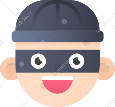 thief head Illustration in PNG, SVG