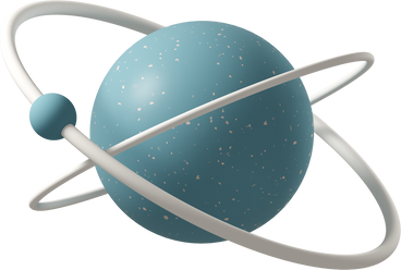 blue planet with moon PNG, SVG