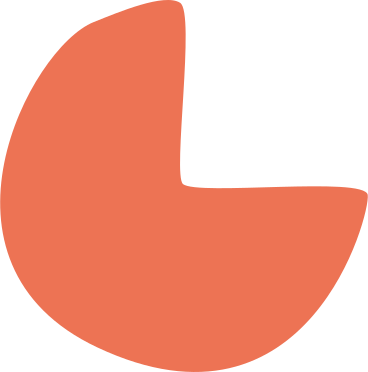 Orange pie chart PNG、SVG