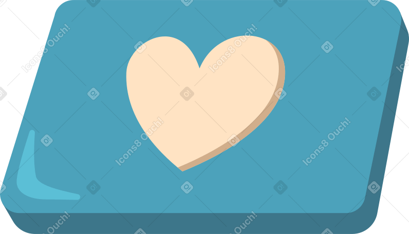 heart in rectangle PNG, SVG