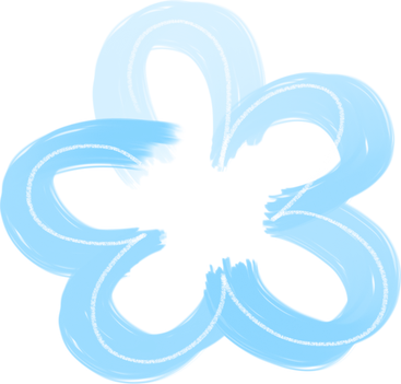 flower two blue PNG, SVG