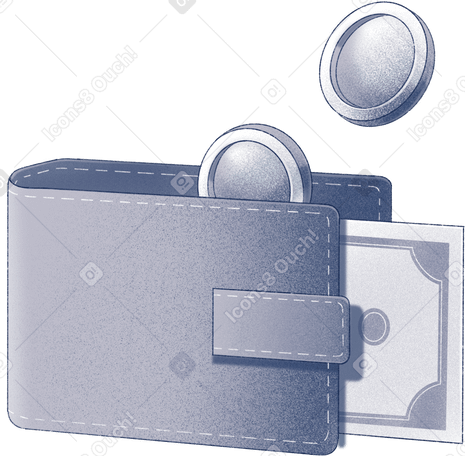 wallet with money PNG、SVG