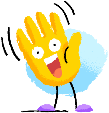 El personaje de la mano está saludando PNG, SVG
