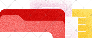 Red folder with documents PNG, SVG