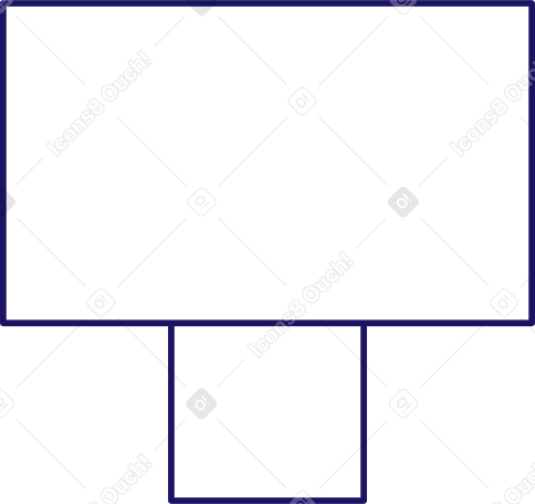 blank white monitor Illustration in PNG, SVG