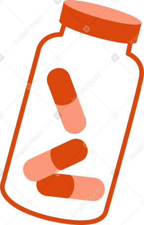 Bottiglia di integratori vitaminici PNG, SVG