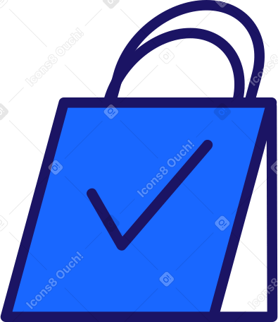 shopping bag icon Illustration in PNG, SVG