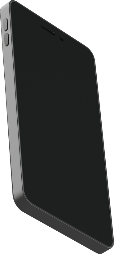 side view of a phone's black screen PNG, SVG