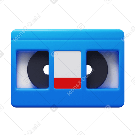 3D VHS tape PNG, SVG