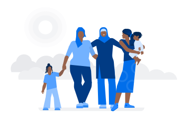 African Mothers with kids together PNG, SVG