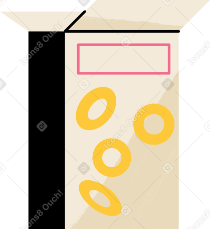 open food box Illustration in PNG, SVG
