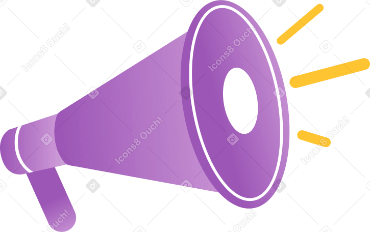 purple loudspeaker Illustration in PNG, SVG