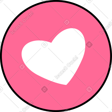 Big pink heart like icon动态插图，格式有GIF、Lottie (JSON)、AE