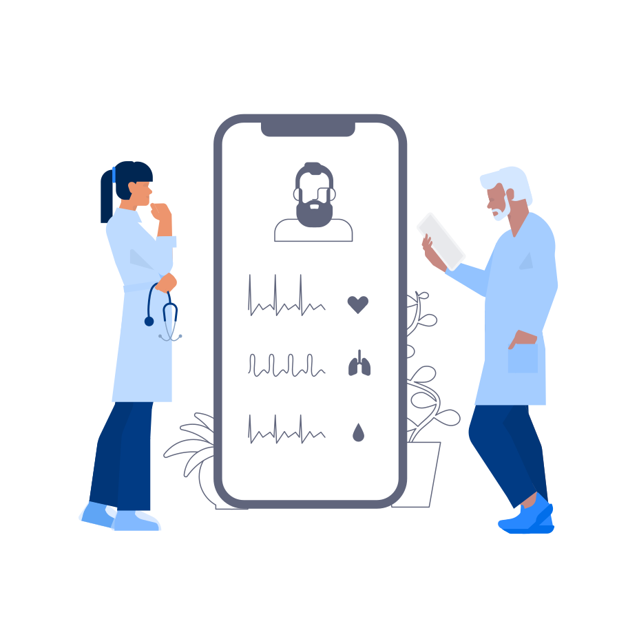 Telemedicine Illustration in PNG, SVG