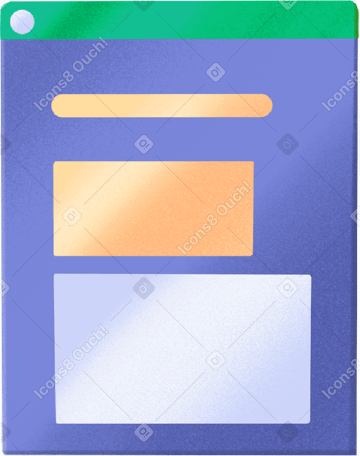 small browser window with a text block PNG, SVG