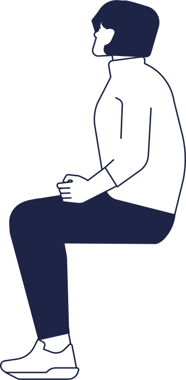 Hombre sentado vista lateral PNG, SVG