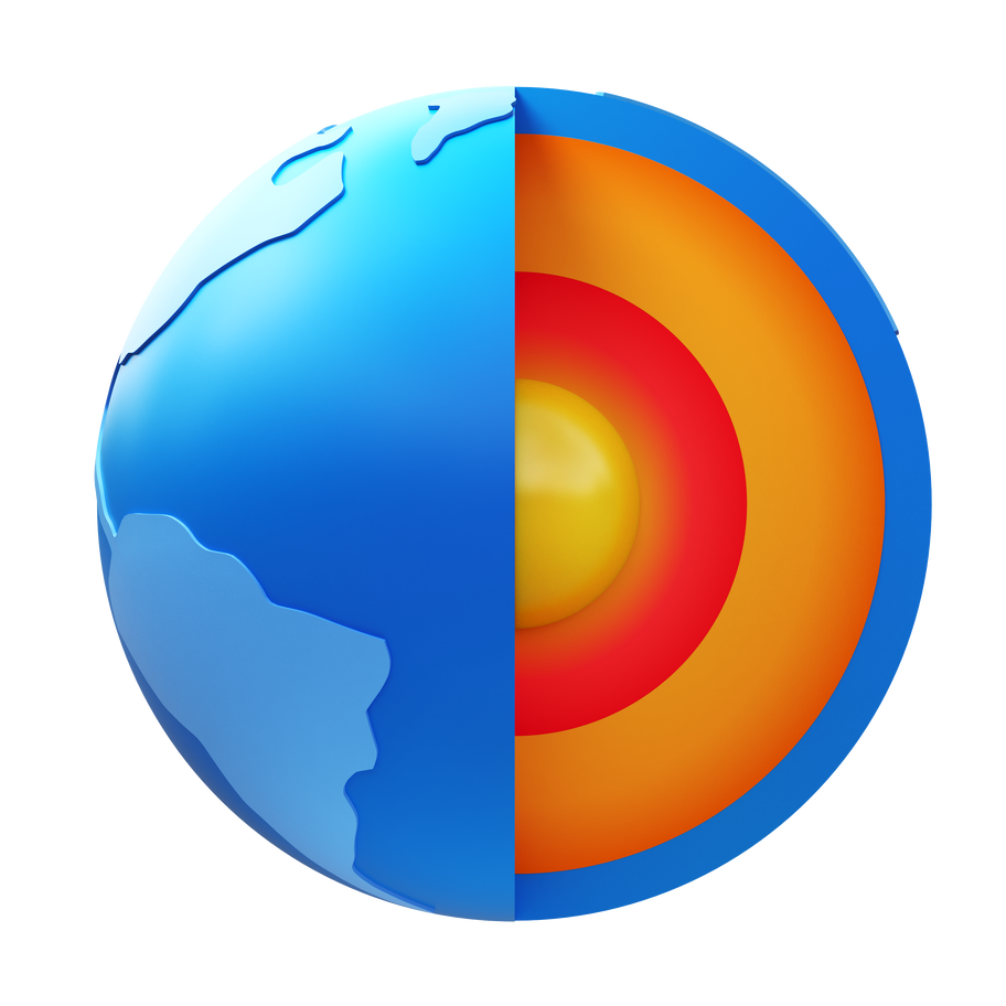 globe the earths inner core Illustration in PNG, SVG