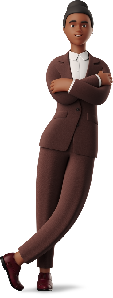 businesswoman leaning on wall PNG, SVG
