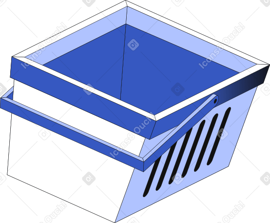 empty shopping basket Illustration in PNG, SVG