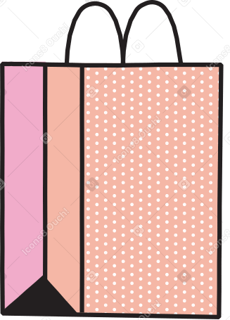 beige polka dot bag Illustration in PNG, SVG