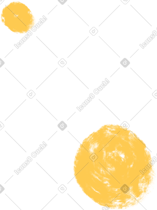 Two yellow dots of different sizes PNG, SVG