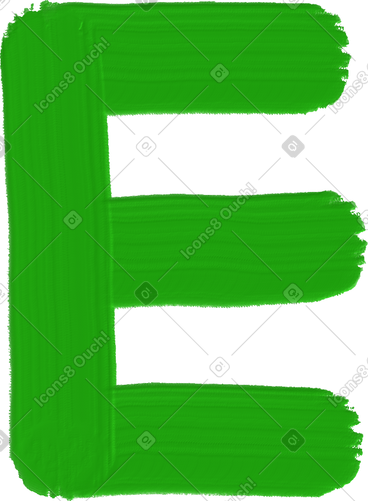 Green letter e PNG, SVG