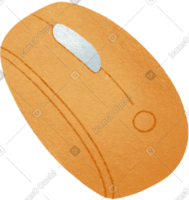 Yellow computer mouse PNG, SVG