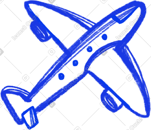 blue plane PNG, SVG