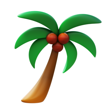 Palme mit kokosnüssen PNG, SVG