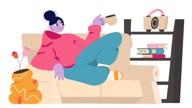 Relaxed time Illustration in PNG, SVG