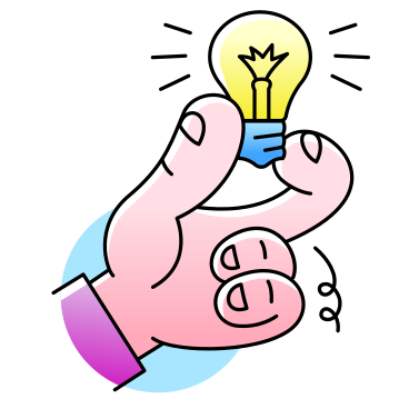 Hand holding a small light bulb PNG, SVG