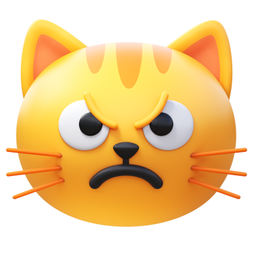 pouting cat PNG, SVG