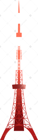 tokyo television tower Illustration in PNG, SVG