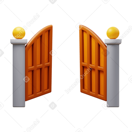 3D Porte d'entrée ouverte PNG, SVG