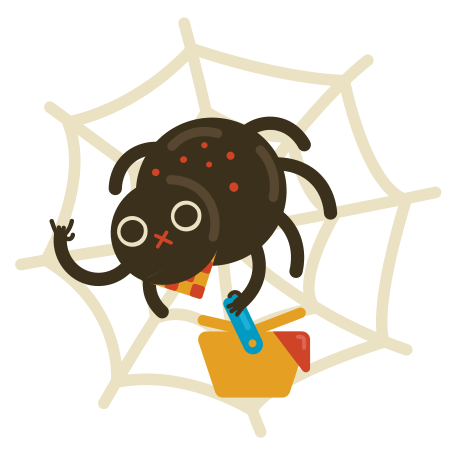 Spider's picnic Illustration in PNG, SVG