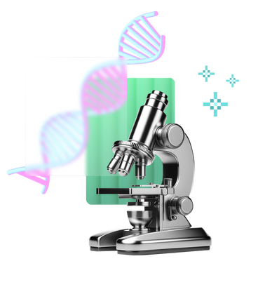 Microscópio para pesquisa científica de dna PNG, SVG