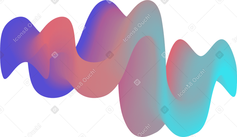 colorful wavy spot PNG、SVG