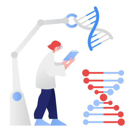 Genetic Engineering Illustration in PNG, SVG