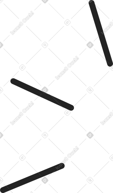 Three black lines PNG, SVG