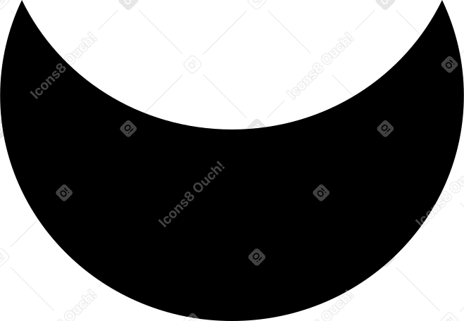 crescent black PNG, SVG