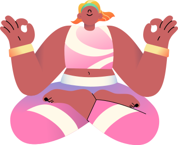 Illustrazione animata donna in posa yoga in GIF, Lottie (JSON), AE