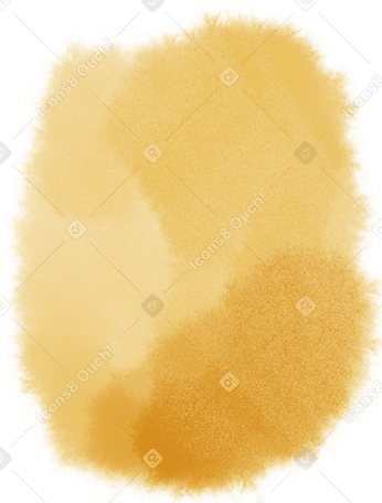 yellow watercolor stain PNG, SVG