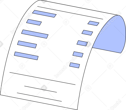 shop receipt Illustration in PNG, SVG